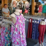 Sidewalk display for dresses, skirts and slacks